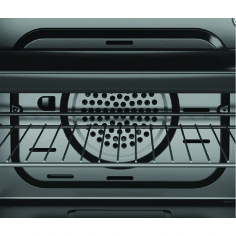 Cuptor electric incorporabil Samus SC618TGV, clasa A, 58 litri, 6 functii, grill, ventilator, timer, 2200 W, negru