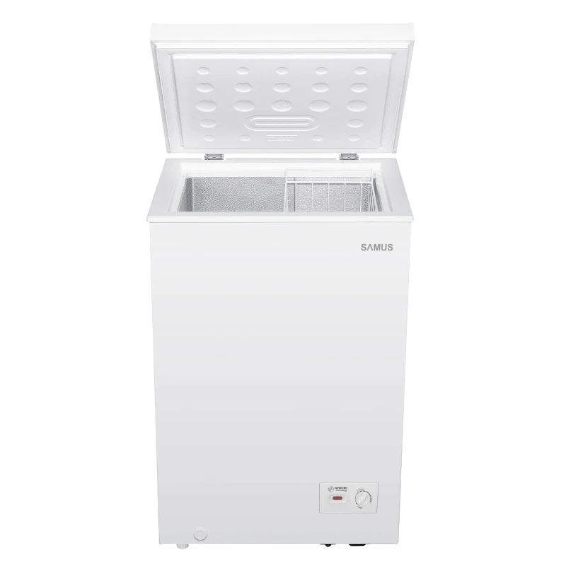 Lada frigorifica, Samus LS119IE, 98 litri, clasa E, latime 54.5 cm, dubla functionalitate frigider / congelator, motor inverter, Fast Freeze