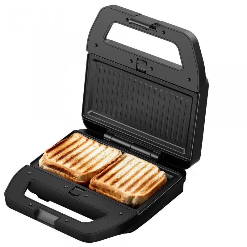 Sandwich maker Samus SDG-800X, 800W, placi interschimbabile grill si waffle, antiaderente, inox
