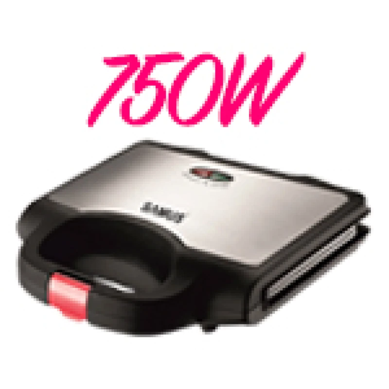 Sandwich maker Samus STG-750BX, 750W, placi grill antiaderente, termostat, carcasa cu inox