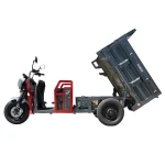 Triciclu electric cargo Samus Montana-25-1.3-72V32-Red-Dark Silver, 12 inch, putere maxima 3900W, acumulator 72V 32Ah, autonomie 48 km, viteza maxima de 25 km/h, conform reglementarilor UE, fara permis