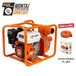 Motopompa RURIS MP80, motor benzina General Engine, 4 timpi, 212 CC, 7 CP, furtun refulare 3 inch, 20 m, absorbtie 8 m, refulare verticala 25 m