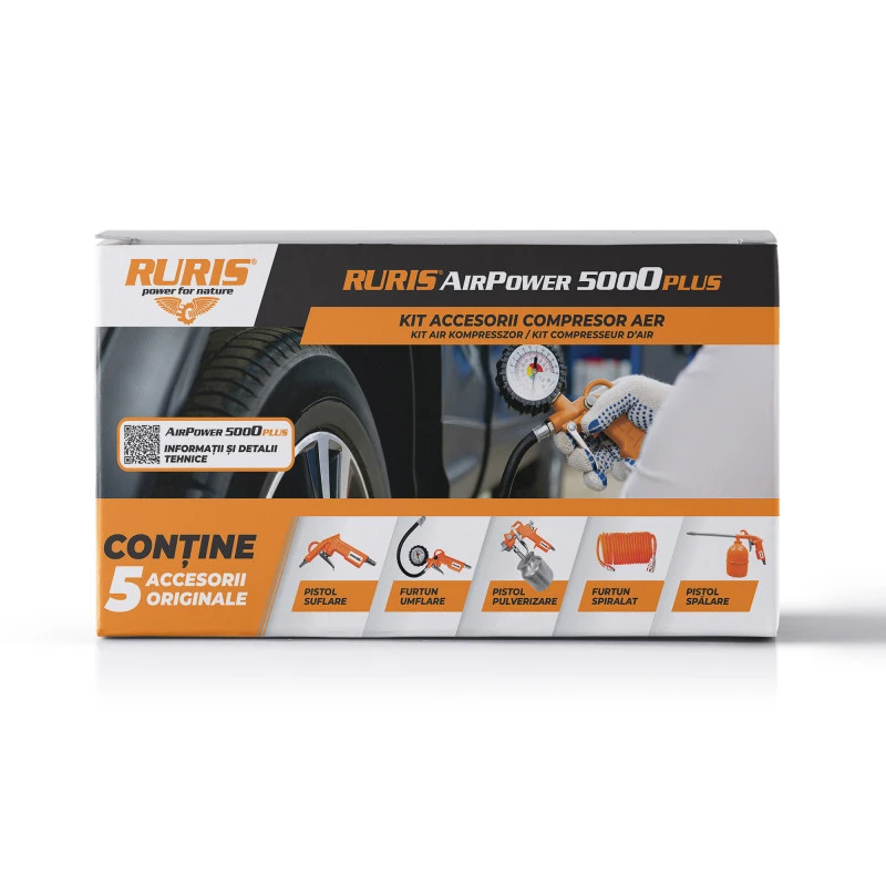 Kit accesorii RURIS AirPower 5000, pentru compresor