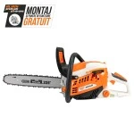 Drujba pe benzina RURIS RM450, motor Khumma, 2 timpi, 3 CP, 45.4 CC, lungime lama 40 cm, aprindere electronica, carburator Walbro