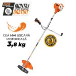 Motocoasa de umar RURIS RR 240 Bravo, motor benzina Khumma, 2 timpi, 24 CC, 1 CP, diametru taiere 255 mm, ham, autocut, cutit 2 dinti