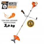 Motocoasa de umar RURIS RR 241 Bravo, motor benzina Khumma, 2 timpi, 24 CC, 1 CP, diametru taiere 255 mm, ham, autocut, cutit 3 dinti