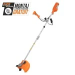 Coasa electrica pe acumulator RURIS RR 3845e, 200 Wh, diametru taiere cu fir 380 mm, cu cutit metalic 255 mm, fara acumulator, fara incarcator