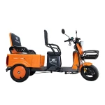 Triciclu electric BLADE DUO MAX 11, 1200W, 60V 20Ah, autonomie 50 km, 3+1 viteze, viteza maxima de 25 km/h, conform reglementarilor UE, fara permis, Portocaliu-Negru