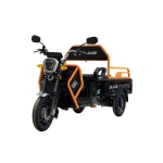 Triciclu Cargo electric BLADE Active R6 1300W, autonomie pana la 50 km, baterie plumb-acid 72 V/20 Ah, viteza maxima de 25 km/h, conform reglementarilor UE, fara permis, Negru-Portocaliu