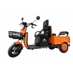 Triciclu electric BLADE DUO MAX 11, 1200W, 60V 20Ah, autonomie 50 km, 3+1 viteze, viteza maxima de 25 km/h, conform reglementarilor UE, fara permis, Portocaliu-Negru