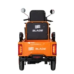 Triciclu electric BLADE DUO MAX 11, 1200W, 60V 20Ah, autonomie 50 km, 3+1 viteze, viteza maxima de 25 km/h, conform reglementarilor UE, fara permis, Portocaliu-Negru