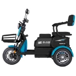 Triciclu electric persoane BLADE VIVA 14, 500W, 60V 20Ah, autonomie 50 km, viteza maxima de 25 km/h, conform reglementarilor UE, fara permis, Albastru-Negru