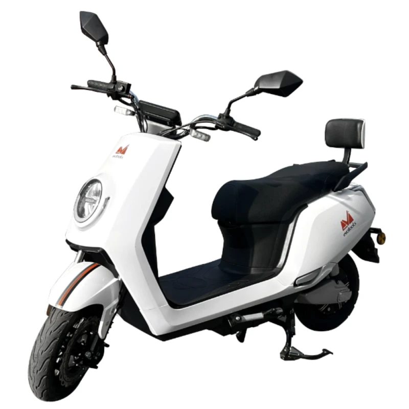 Scuter electric SC1200 EvoTools, acumulator 72 V, 20 Ah, motor 1200 W, autonomie 60 km, viteza maxima de 25 km/h, conform reglementarilor UE, fara permis, alb