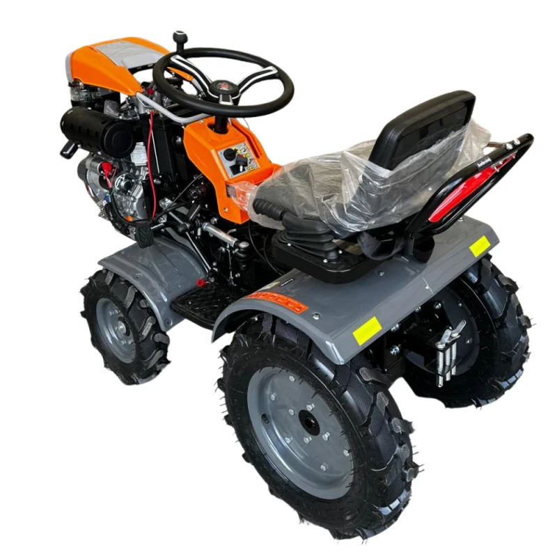 Motocultor Ride-On 4x4 R1200, Evotools PLUS, Motor Diesel KAMA, Pornire Electrica 12 CP, Freze si roti metalice incluse
