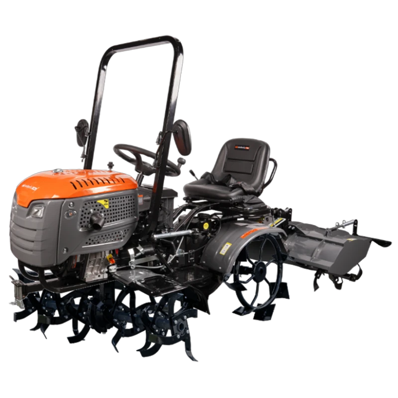 Motocultor Ride On 4x4 R003 Diesel Koop 14 CP pornire electrica tirant hidraulic cu freza motrica EvoTools Plus