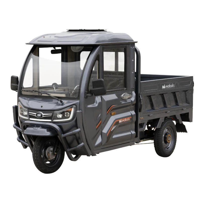 Triciclu Electric Cargo TRCB1500, Putere maxima 3800W, Viteza maxima 25 km/h, Autonomie 60 km in conditii optime, Baterie 72 V/58 Ah, Greutate admisa 776 kg