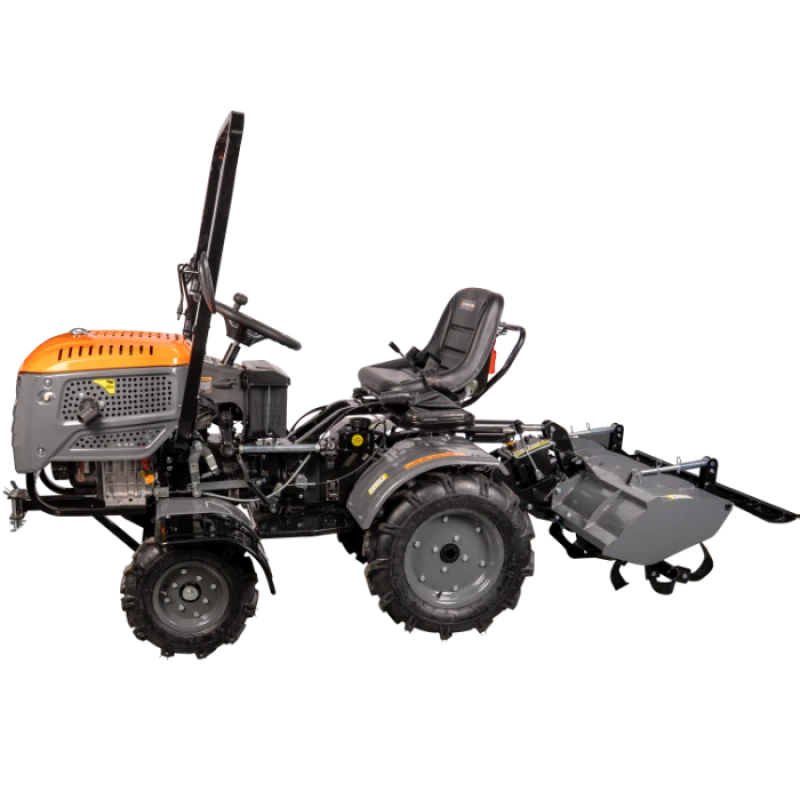 Motocultor Ride On 4x4 R003 Diesel Koop 14 CP pornire electrica tirant hidraulic cu freza motrica EvoTools Plus
