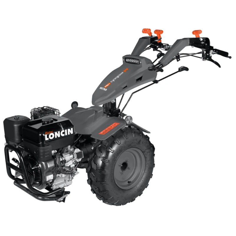 Motocultivator Evotools PLUS MT760A, motor benzina Loncin, 4 timpi, 420 CC, 15 CP, 11.1 kW, 5 trepte viteza, pornire la cheie, diferential blocabil