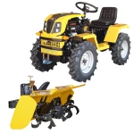 ProGARDEN Campo T18 Minitractor V27 4x4, 18CP, benzina, hidraulica fata-spate, roti 6.00-12, Model 2026 + Freza tractata V27 minitractoare Campo T, 15/20cm