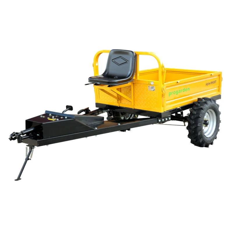 ProGARDEN Alpine RM500T Remorca cu tractiune G2, 500kg, 1 osie, prindere bolt pentru motocultor, roti profil agricol 6.00-12, 4 prezoane
