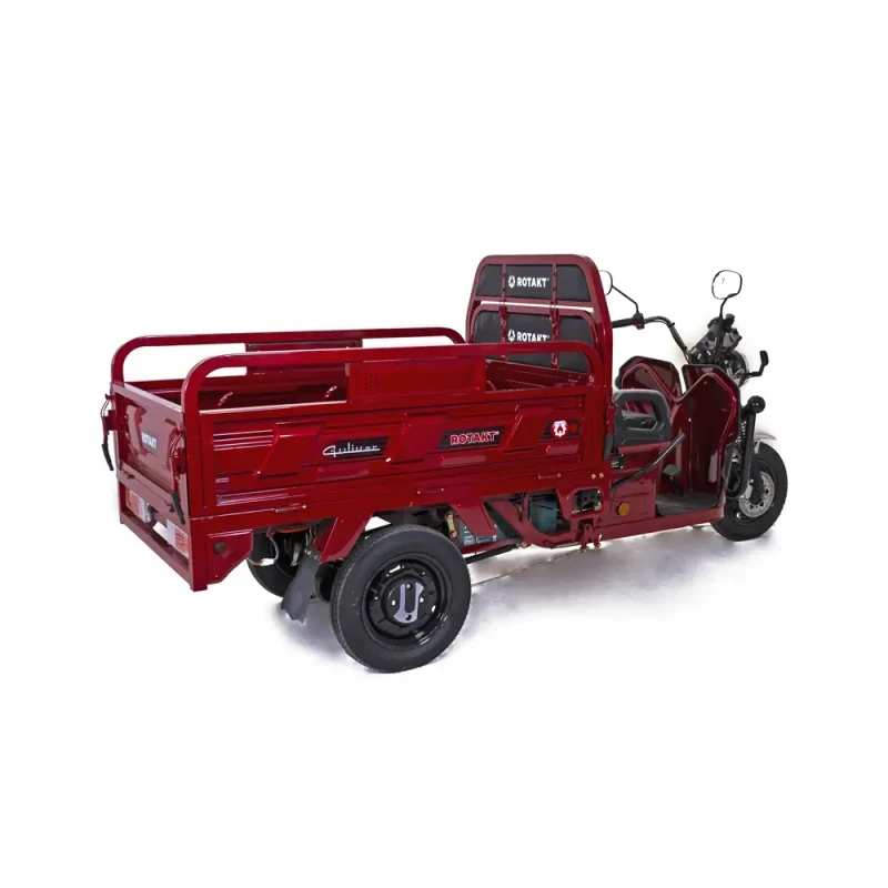 Tricicleta electrica Gulliver autonomie 90 km viteza 25 km/h bena basculabila obloane rabatabile putere 2000W acumulatori 72V/58Ah, reductor pentru greu si usor mecanic