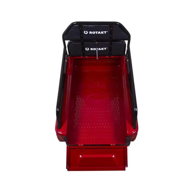 Tricicleta electrica Rotakt Nautilus, autonomie 70 Km, viteza 25 km/h, bena basculabila, putere 1600W, acumulatori 60v/32Ah, culoare visinie, fara permis, reductor pentru greu si usor mecanic