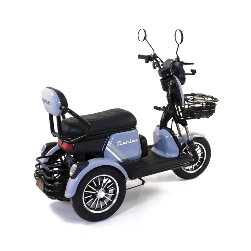 Triciclu electric Senior, 1000W, baterie 60V20Ah, autonomie 50-70KM, 25 Km/h, Fara permis