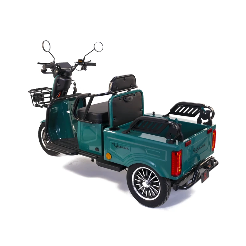 Triciclu electric Liberia, 1400W, baterie 60V20Ah, autonomie 50-70KM, 25 Km/h, Fara permis