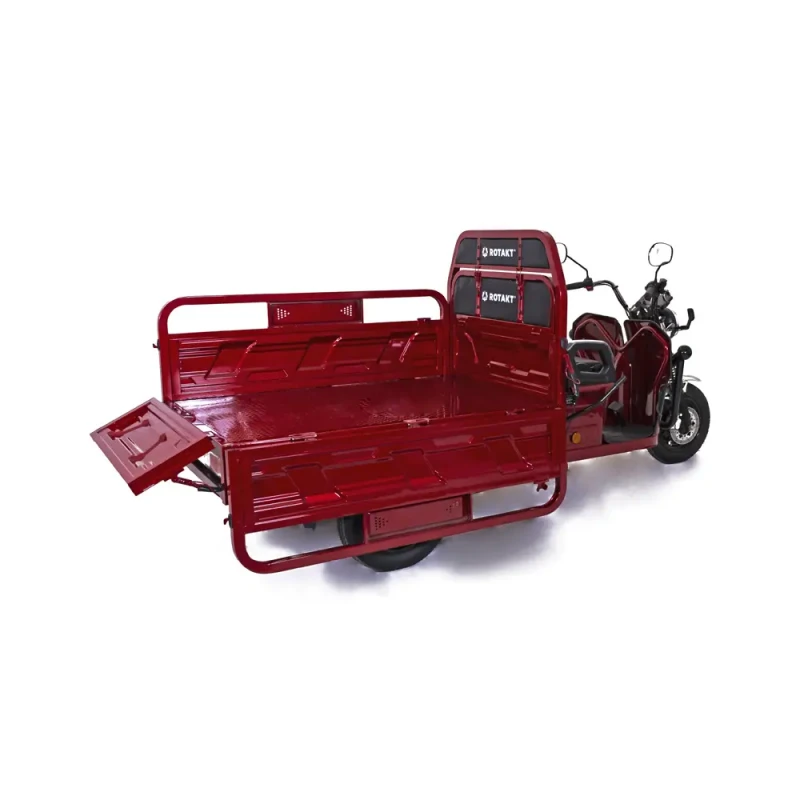 Tricicleta electrica Gulliver autonomie 90 km viteza 25 km/h bena basculabila obloane rabatabile putere 2000W acumulatori 72V/58Ah, reductor pentru greu si usor mecanic