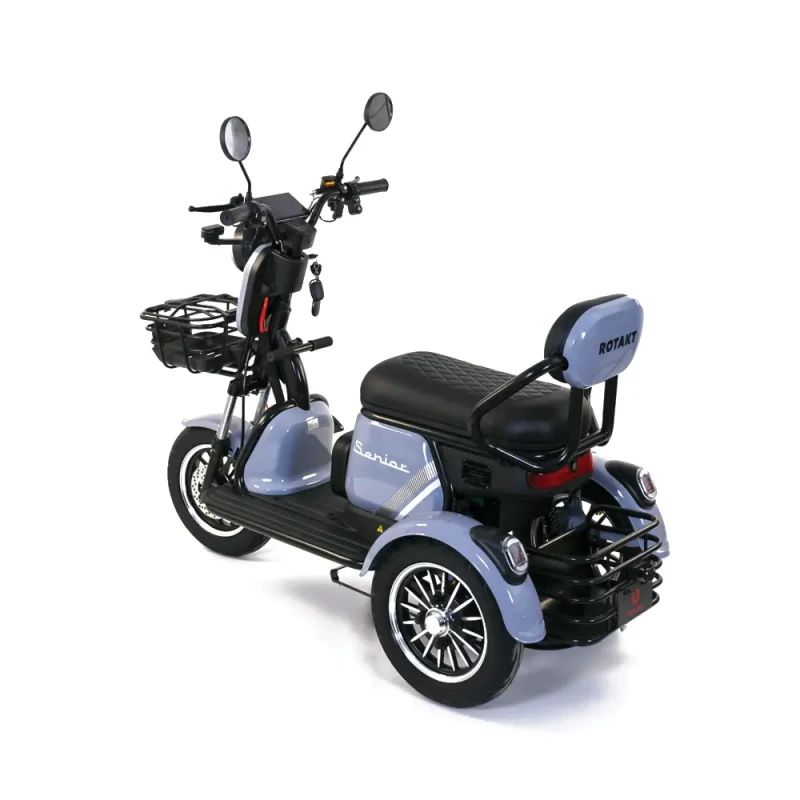 Triciclu electric Senior, 1000W, baterie 60V20Ah, autonomie 50-70KM, 25 Km/h, Fara permis