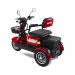 Triciclu electric Safari, 1000W, baterie 60V20Ah, autonomie 50-70KM, maxima de 25 km/h, conform reglementarilor UE, fara permis, rosu