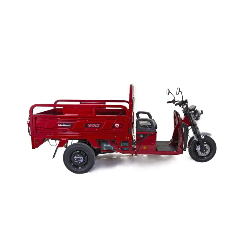 Tricicleta electrica Gulliver autonomie 90 km viteza 25 km/h bena basculabila obloane rabatabile putere 2000W acumulatori 72V/58Ah, reductor pentru greu si usor mecanic