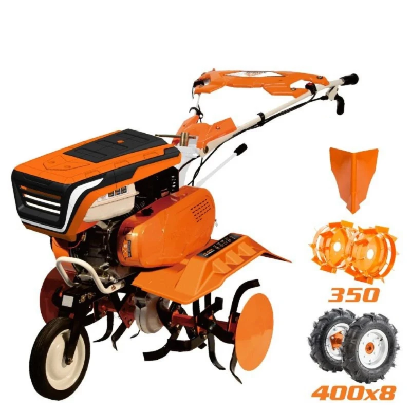 Motosapa Ruris 7500ACC1, 7 Cp, 208 CC, laltime lucru 830 mm, adancime lucru 290 mm, freze sapat, roti cauciuc, rarita, roti metalice 350 fara manicot