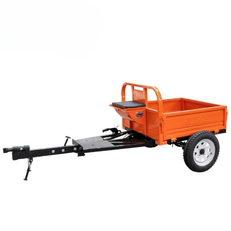 Remorca motocultor RURIS 450S, capacitate incarcare 450 kg, basculare manuala