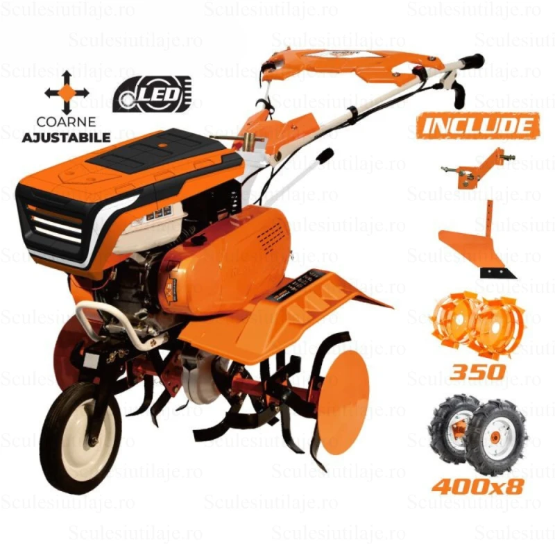 Motosapa RURIS 7500ACC4, roti cauciuc 4.00-8, plug, adaptor, roti metalice 350, fara manicot