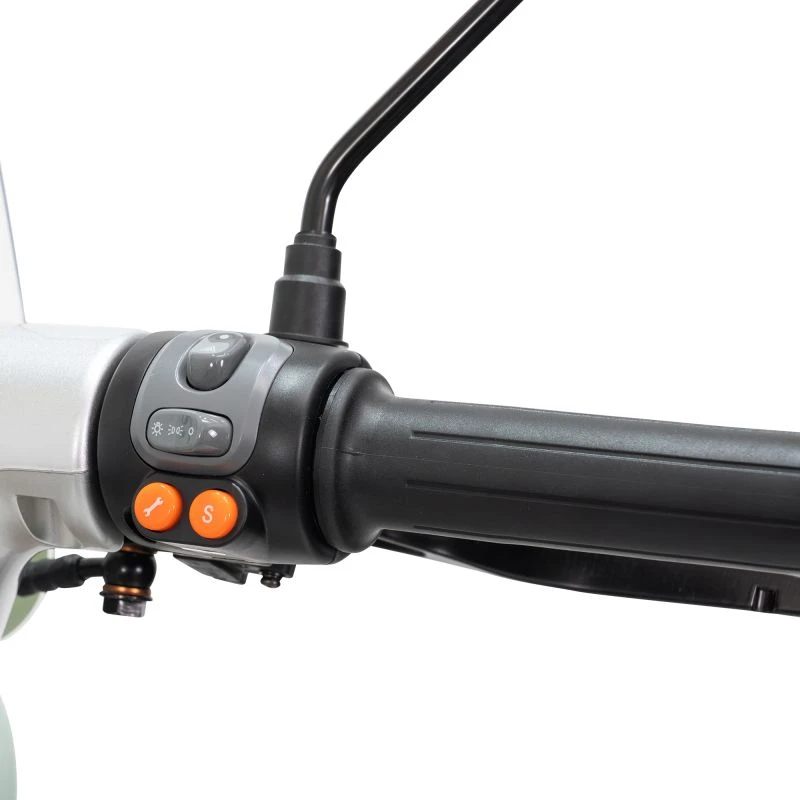 Scuter Electric RURIS Pilot SX790 Verde Retro, motor 800 W, baterie 48V20Ah, autonomie pana la 70 km, viteza maxima de 25 km/h, conform reglementarilor UE, fara permis