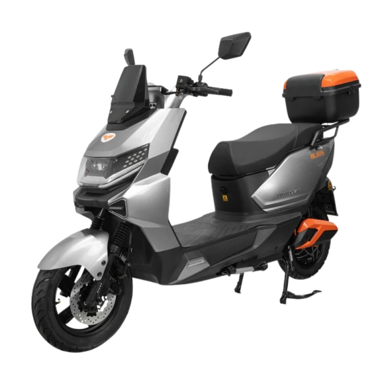 Scuter electric RURIS PILOT SX 720, motor 2500 W, baterie 72 V 32 Ah, autonomie pana la 92 km, viteza maxima de 25 km/h, conform reglementarilor UE, fara permis, Gri