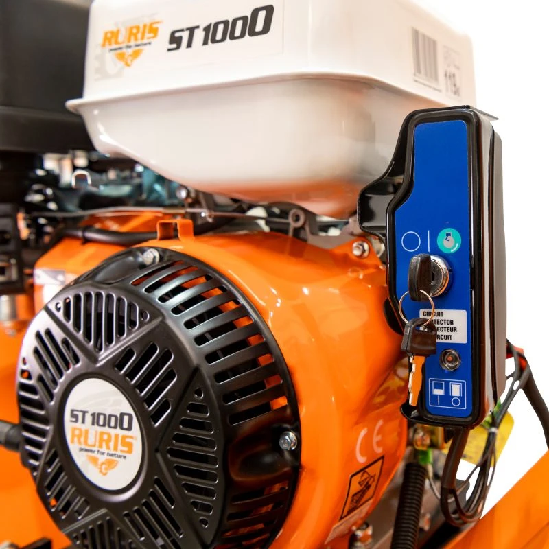 Tocator de crengi si resturi vegetale RURIS ST1000, motor benzina ducar, 4T, 420 CC, 15 CP, diametru maxim taiere 120 mm