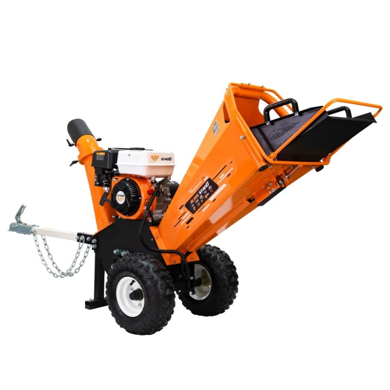 Tocator de crengi si resturi vegetale RURIS ST400, motor benzina, 4T, 212 CC, 7 CP, viteza cutite 3750 rpm, diametru maxim taiere 80 mm, cu jgheab