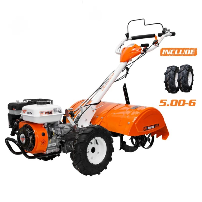Motosapa RURIS 5900 R + roti cauciuc 5.00-6, freza tractata, 7 CP