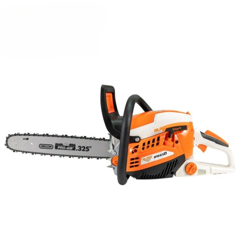 Drujba pe benzina RURIS RM450, motor Khumma, 2 timpi, 3 CP, 45.4 CC, lungime lama 40 cm, aprindere electronica, carburator Walbro