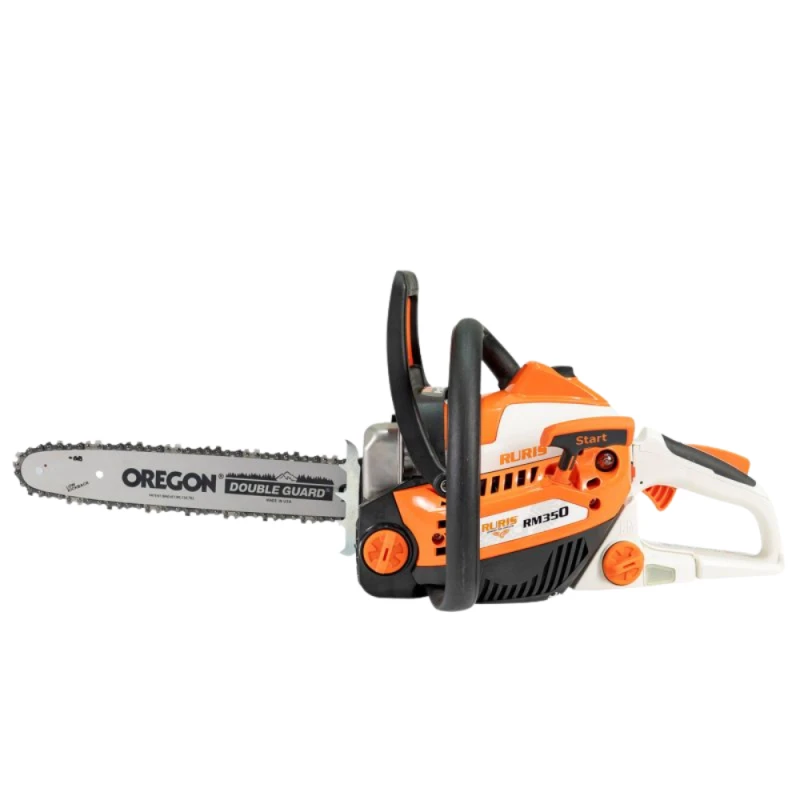 Drujba pe benzina RURIS RM350, motor Khumma, 2 timpi, 2 CP, 35 CC, lungime lama 35 cm, aprindere electronica, carburator Walbro