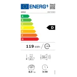 Uscator de rufe Samus SADP-836DS, Pompa de caldura, 8 kg, 15 programe, Clasa D, Igienizare UV, Afisaj electronic (Gri inchis)