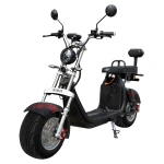 Scuter electric, Samus Indiana-10T2100-60V20L-Black, autonomie 60 km, putere maxima 2100 W, acumulator 60 V 20 Ah, viteza maxima de 25 km/h, conform reglementarilor UE, fara permis