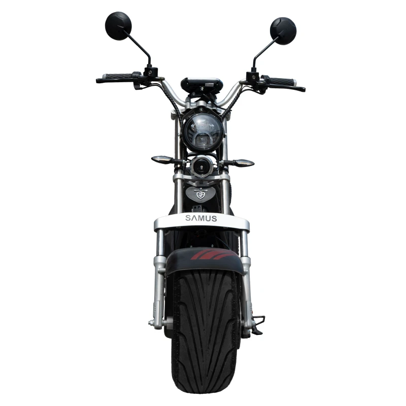 Scuter electric, Samus Indiana-10T2100-60V20L-Black, autonomie 60 km, putere maxima 2100 W, acumulator 60 V 20 Ah, viteza maxima de 25 km/h, conform reglementarilor UE, fara permis