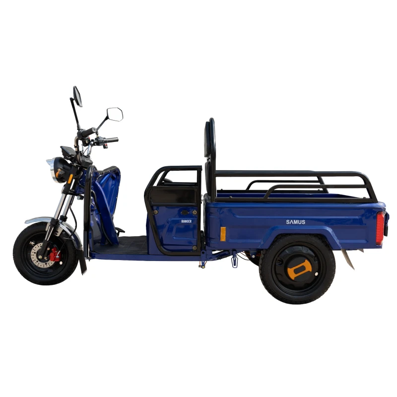 Triciclu electric, Samus Cargo RANGER-25-1.1-72V32-Blue, putere maxima 3600W, acumulator 72V 32Ah, autonomie 60 km, viteza maxima de 25 km/h, conform reglementarilor UE, fara permis