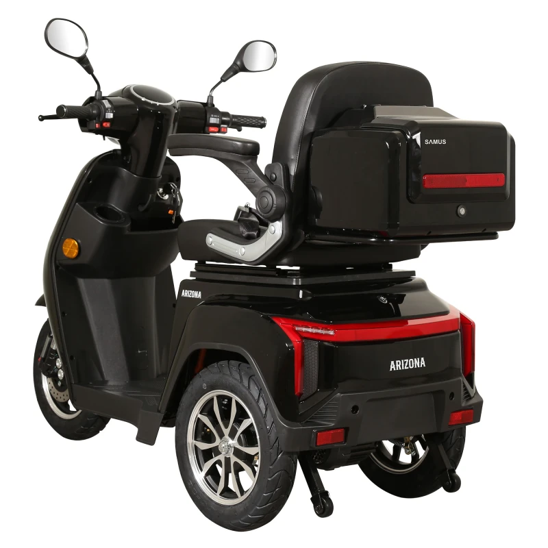 Triciclu electric, tricicleta, Samus Arizona-3R1-10T1000-60V20-Black, motor 1000 W, acumulator 60V 20Ah, autonomie 50 km, viteza maxima de 25 km/h, conform reglementarilor UE, fara permis