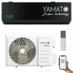 Aer conditionat Yamato Avanti YW12T3B, 12000 BTU, Black, Clasa A++/A+, Inverter, Wi-Fi, Golden Fin + Kit instalare inclus, incalzire si racire