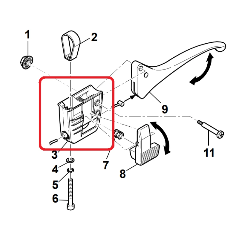 Corp maneta RURIS 03-ps-r652h-s06-1, pentru motocultoarele Ruris 652H