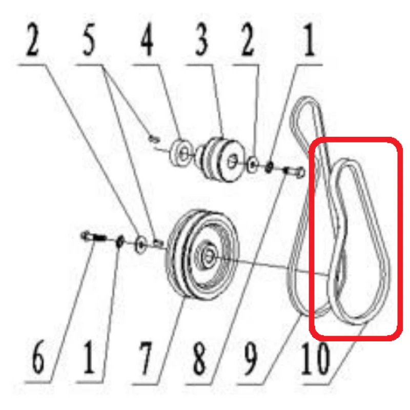 Curea transmisie 13 x 625 Ruris PS5800R-4-10, pentru motocultoarele Ruris 5800R